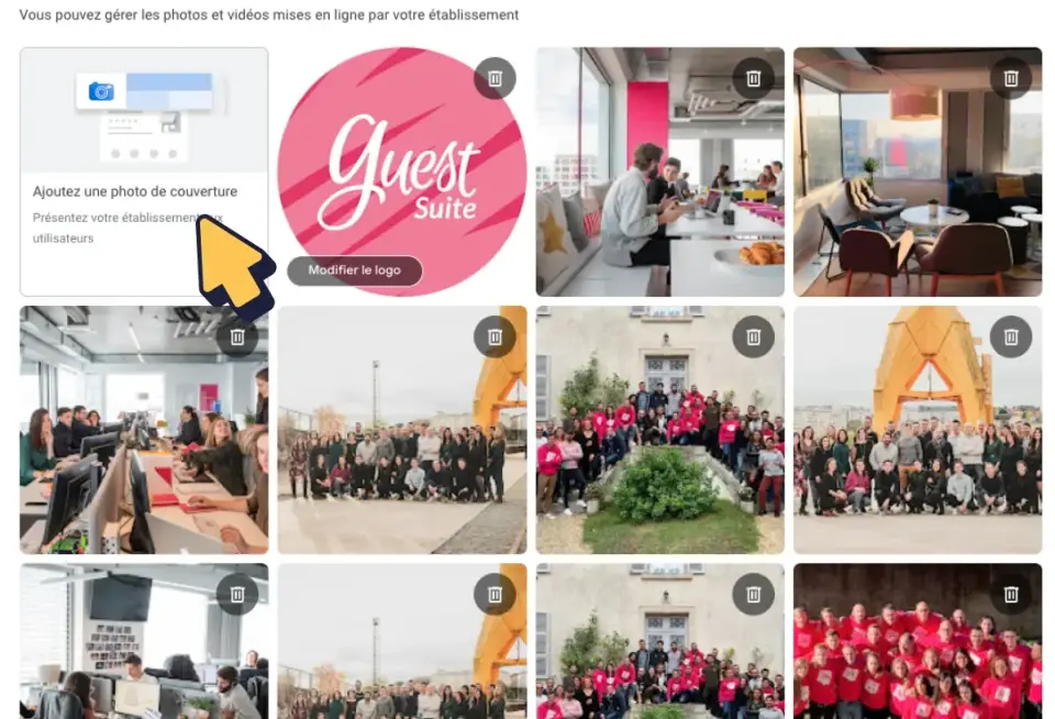 photo couverture google my business