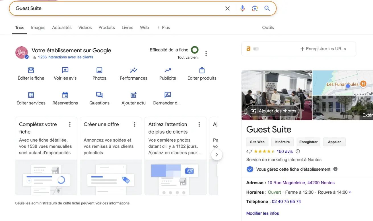 Fiche google my business connexion