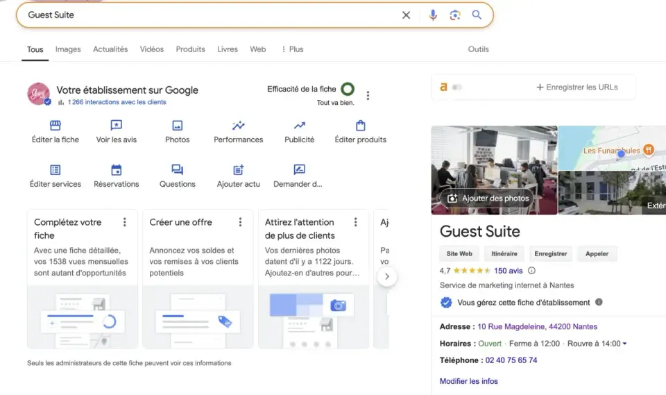 Fiche google my business connexion