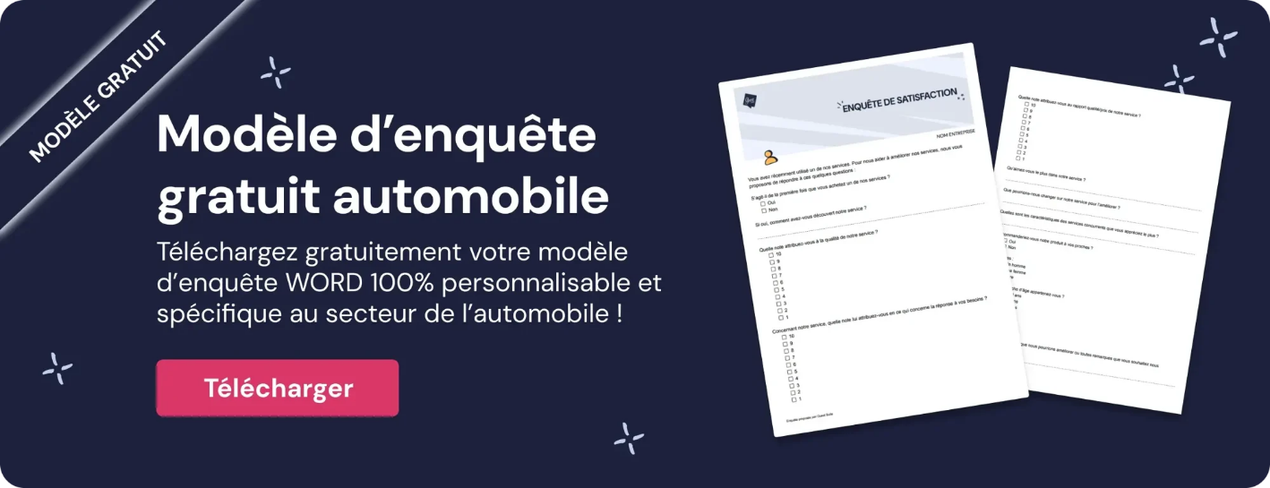 modèle enquete automobile